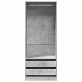 Wardrobe Concrete Grey 80x50x200 cm Engineered Wood 3307750