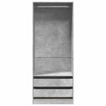 Wardrobe Concrete Grey 80x50x200 cm Engineered Wood 3307750