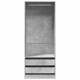 Wardrobe Concrete Grey 80x50x200 cm Engineered Wood 3307750