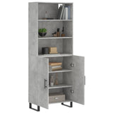 Highboard Concrete Grey 69.5x34x180 cm Engineered Wood 3189281