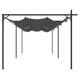 Pergola with Retractable Roof Anthracite 589x292x230 cm 360122