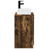 Bathroom Furniture Set Smoked Oak Engineered Wood 3404245