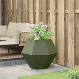 Planter Olive Green 75 x 75 x 60 cm Steel 884044