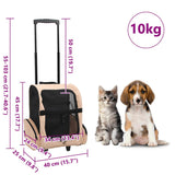 Foldable Multipurpose Pet Trolley Beige 170192