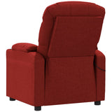 Massage Chair Wine Red Fabric 348085