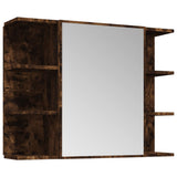 4 Piece Bathroom Cabinet Set Smoked Oak Engineered Wood 3187612