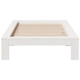 Bed Frame without Mattress White 90x200 cm Solid Wood Pine 855326