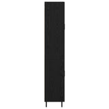 Highboard with Drawer 2 pcs Black Oak Engineered Wood 3416203