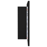 LED Bathroom Mirror Cabinet Black 90x12x45 cm Acrylic 804973