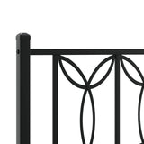 Metal Bed Frame without Mattress with Footboard Black 180x200cm 376150