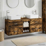 Bathroom Cabinet Set 3 pcs Smoked Oak 53 x 34.5 x 63 cm 3405855