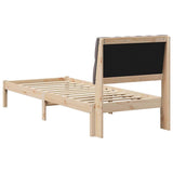 Bed Frame with Upholstered Headboard Brown 80 x 200 cm 878852