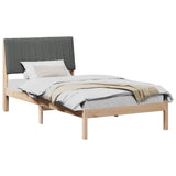 Bed Frame with Headboard Brown 100 x 200 cm Solid Pine Wood 878910