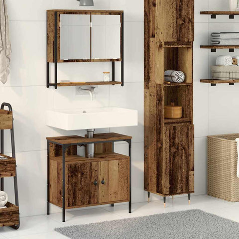 Bathroom Furniture Set with Storage 2 pcs Brown 60 x 30 x 60 cm 3332535