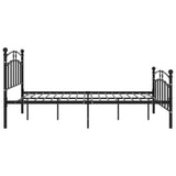 Bed Frame without Mattress Black Metal 200x200 cm 324985