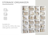 CD Storage Unit with Adjustable Shelves, 89 x 130.5 cm, White T3398P343365