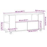 TV Cabinet Sonoma Oak 102x34.5x43 cm Engineered Wood 833745