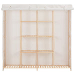 Wardrobe White 173x40x170 cm Fabric 248198