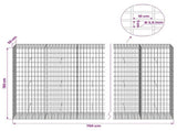 Gabion with 3.5 mm Wire and 5x10 cm Mesh 750x50x150 cm 3462849