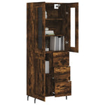 Highboard Smoked Oak 69.5x34x180 cm Engineered Wood 3198678