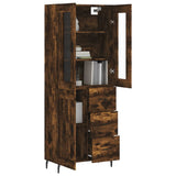 Highboard Smoked Oak 69.5x34x180 cm Engineered Wood 3198678