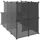 Small Animal Cage Black 142x74x93 cm PP and Steel 340573