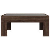 Coffee Table with Infinity LED Brown Oak 70x50x30 cm 847615