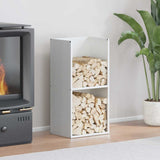 Firewood Rack White 40x30x80 cm Cold-rolled steel 864188