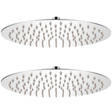 Rain Shower Head 2 pcs Stainless Steel 30 cm 275936