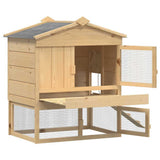 Chicken Coop Brown 75 x 60 x 89 cm Solid Pine Wood 42012463