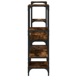 TV Cabinet Smoked Oak 206.5x28.5x95 cm Engineered Wood 842483