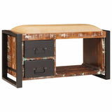 Storage Bench Multicolour 80 x 35 x 40 cm Solid Reclaim wood 4015984