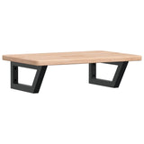 Basin Shelf Wall Mounted Steel and Solid Wood Oak 3302335