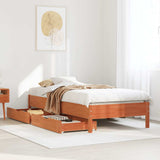 Bed Frame without Mattress Wax Brown 90x200 cm Solid Wood Pine 3301721