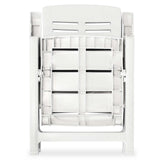 Garden Chair Set of 6 White Plastic Standard Foldable 275068