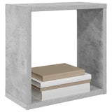 807012 Wall Cube Shelves 6 pcs Concrete Grey 30x15x30 cm
