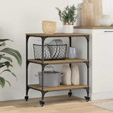 Kitchen Trolley Artisan Oak 60 x 41 x 76 cm Engineered Wood 883009