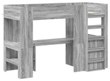 Loft Bed Frame with Desk with Storage Grey Sonoma 75 x 190 cm 3410432