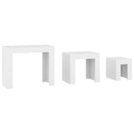 Nesting Coffee Tables 3 pcs White Engineered Wood 808540