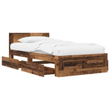 Bed Frame with Headboard Old Wood 80 x 200 cm Engineered Wood 3429680