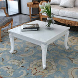 Coffee Table 80x80x42 cm High Gloss White 243379