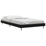 Bed Frame without Mattress Black 90x190 cm Single Engineered Wood 832302