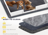 Whelping Box for Dogs with Whelping Pad, Adjustable Entrance, Non-slip Foot Pads, for Medium Dogs, T3398P349745