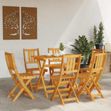 Garden Chair with Cushion Folding 6 pcs Solid Acacia Wood 3324841