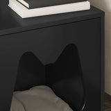 Cat House Black 42.5 x 40 x 53.5 cm Engineered Wood 8000690