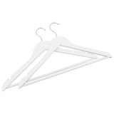 100 pcs Clothes Hanger Set Non-slip White Hardwood 289916
