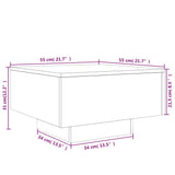 Coffee Table White 55x55x31 cm Engineered Wood 836567