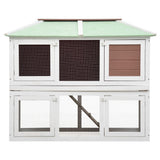 Animal Rabbit Cage Double Floor Brown Wood 170850