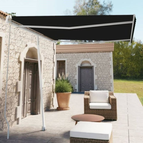 ZNTS Freestanding Manual Retractable Awning 300x250 cm Anthracite 3069499