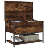 Storage Bench Smoked Oak 70x42.5x47 cm Engineered Wood 839020